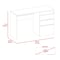 Tuhome 17.1 in. D X 29.5 in. H, 47.4 in. W X Laminate, Light Gray ELZ5693 - alternate 6
